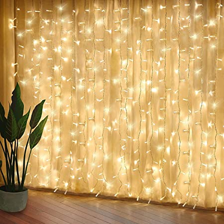 Luces De Navidad Cortina Blanca Led Calida - Imagen 2