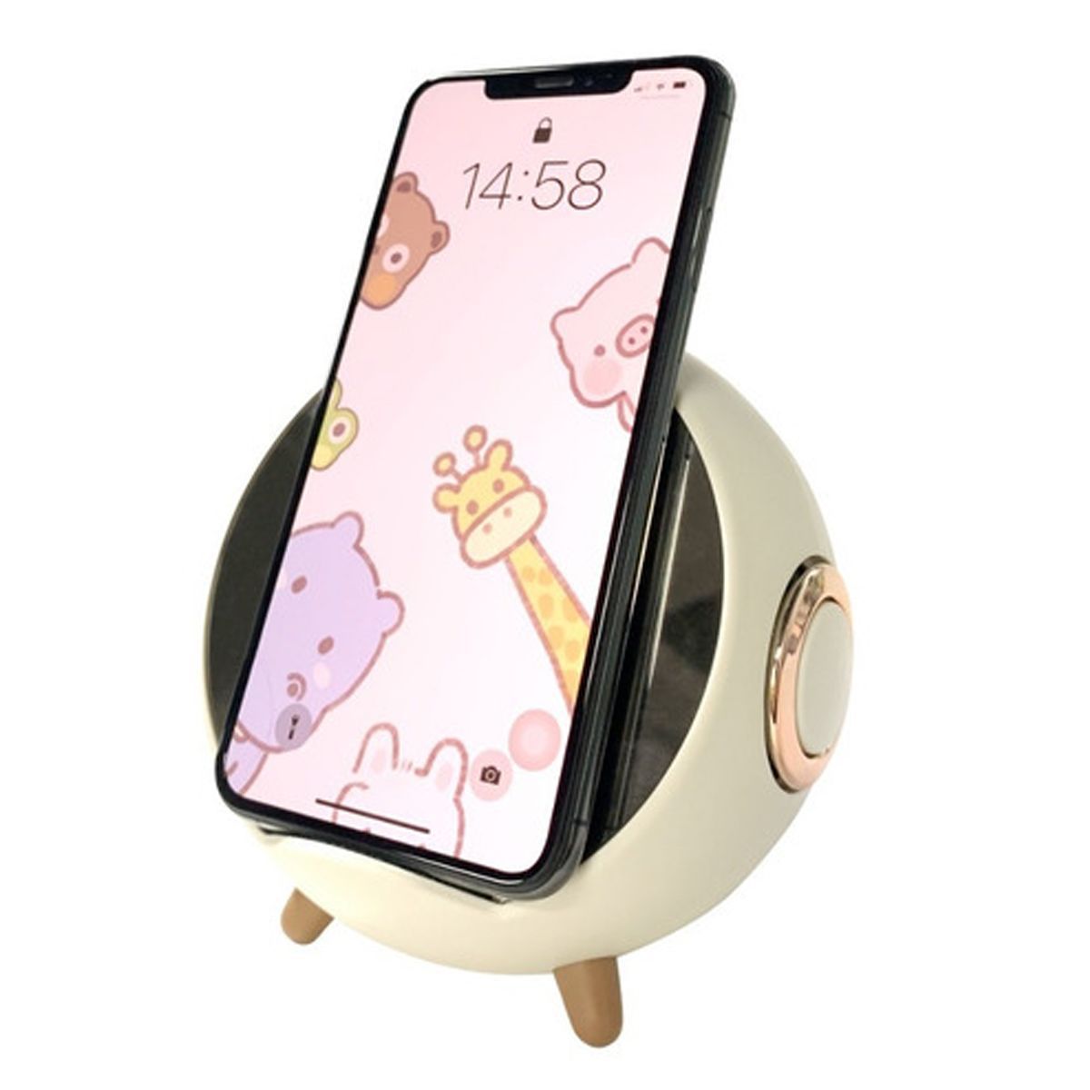 Parlante Bluetooth Spg 149 Vintage Con Carga Celular Inalambrica Blanco - Imagen 3