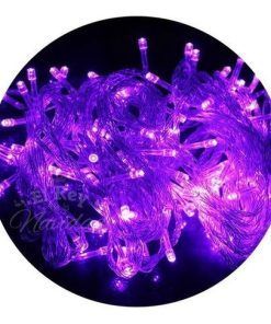 Luces De Navidad Led Violeta X 100 Tipo Arroz