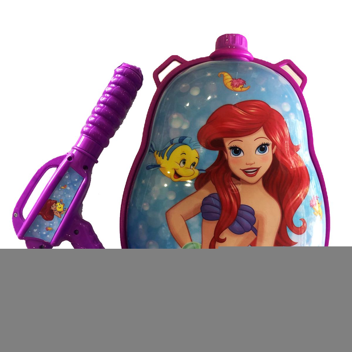 Mochila De Agua Con Pistola Sirenita Disney 42x33x6cm 8715
