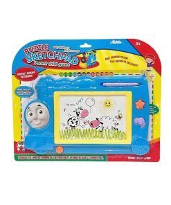 Mega Pizarra Magica Tren 38x28x4cm Celeste