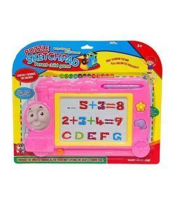 Mega Pizarra Magica Tren 38x28x4cm Rosa