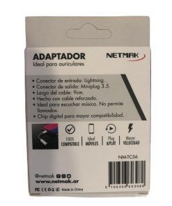 Alternative view of Adaptador Lightning Iphone A Jack 3.5 Tc56 Netmak