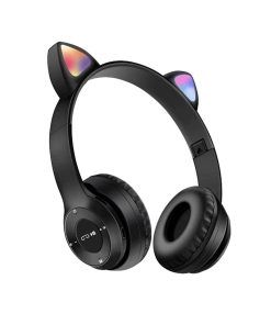 Auricular Vincha Bluetooth Led Gatito 473 Negro Noga