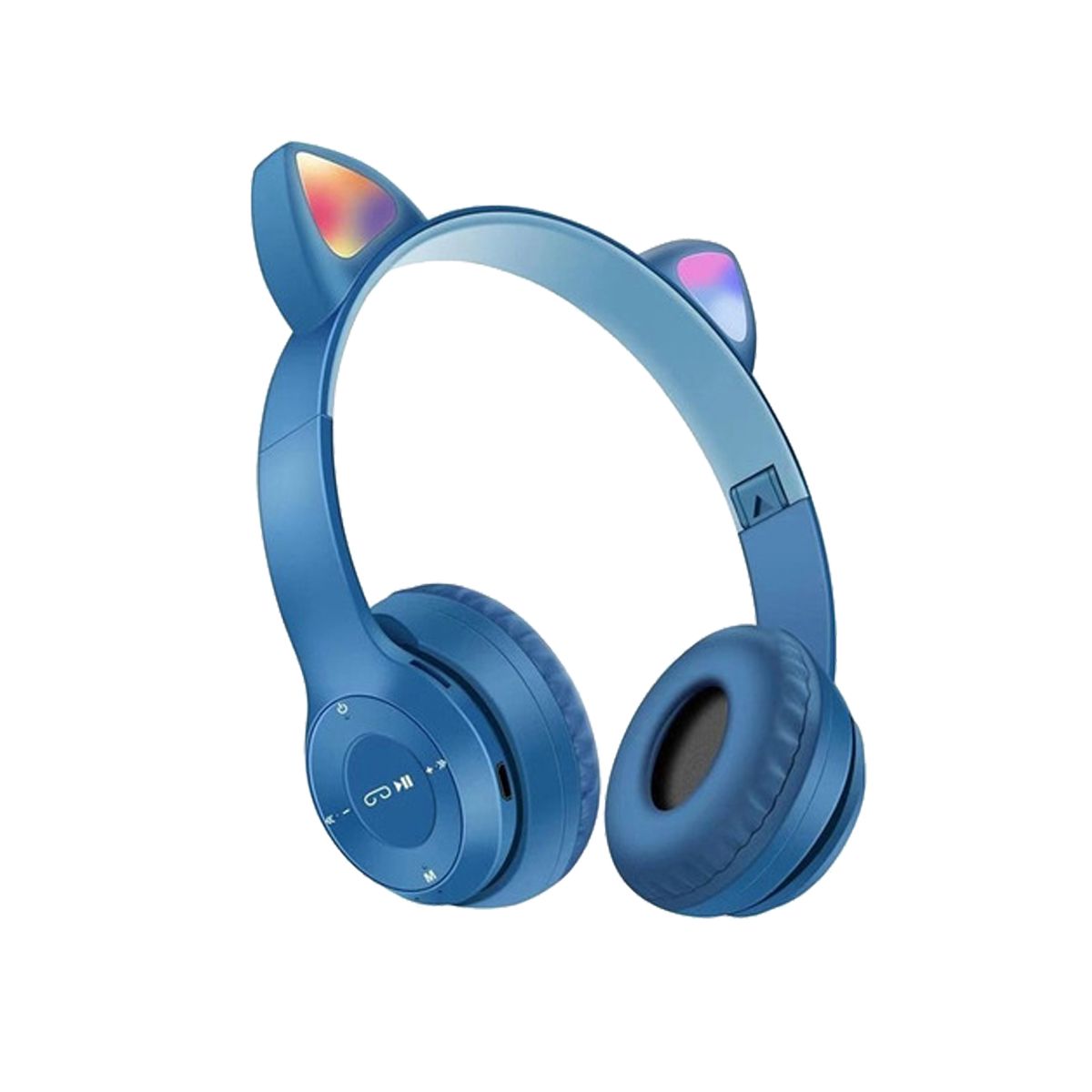 Auricular Vincha Bluetooth Led Gatito 473 Azul/Celeste Noga