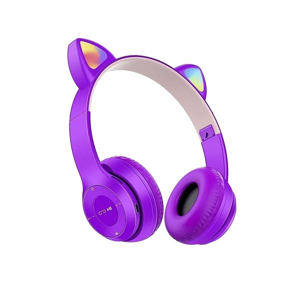 Auricular Vincha Bluetooth Led Gatito 473 Violeta/Rosa Noga