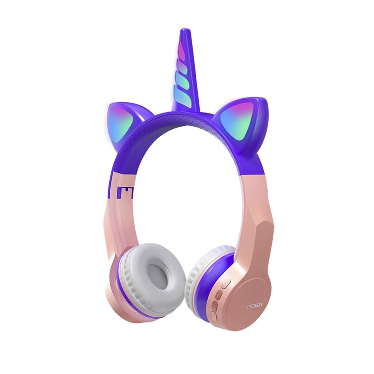 Auricular Vincha Bluetooth Led Unicornio 474 Violeta/Rosa