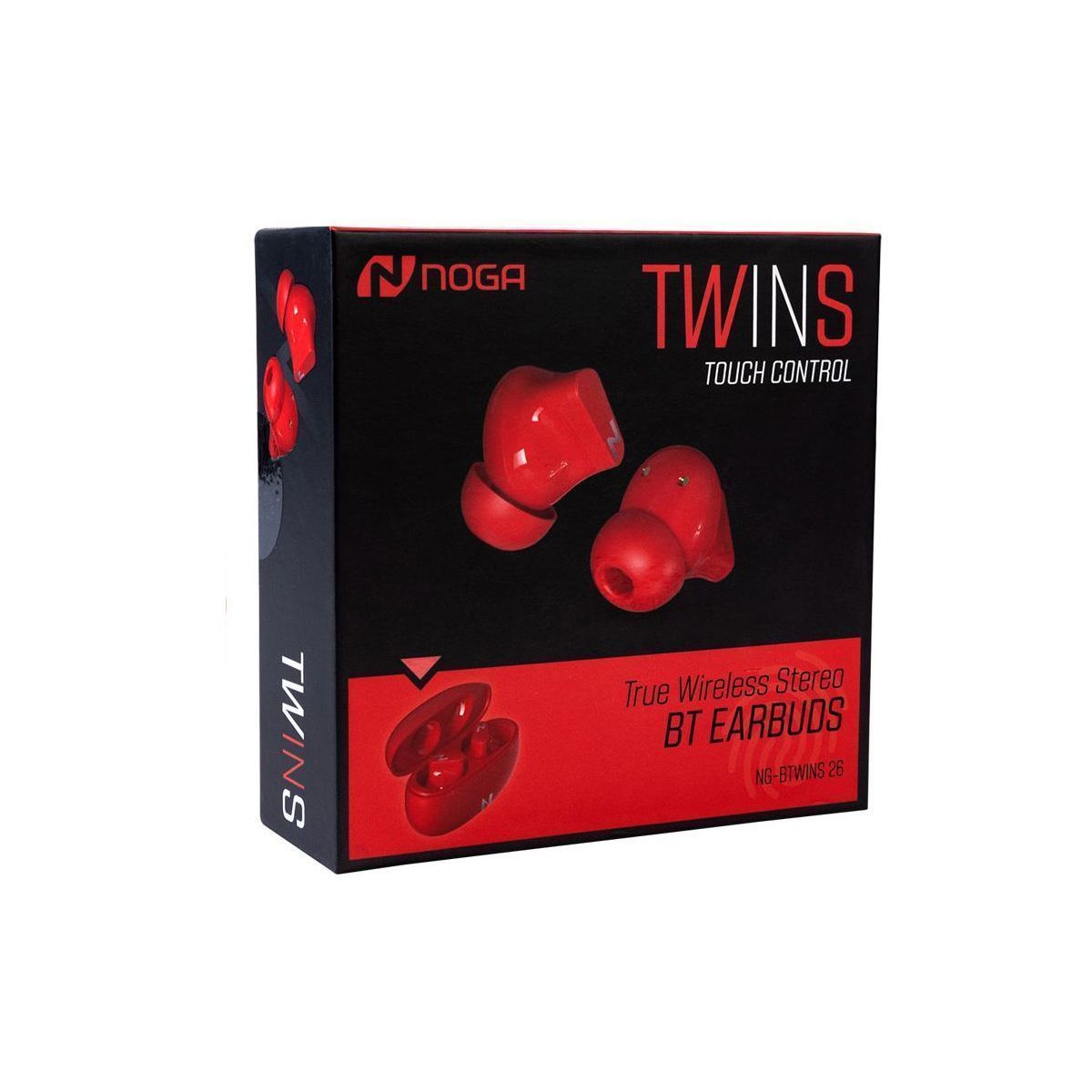 Auricular Bluetooth Twins 26 Rojo Noga
