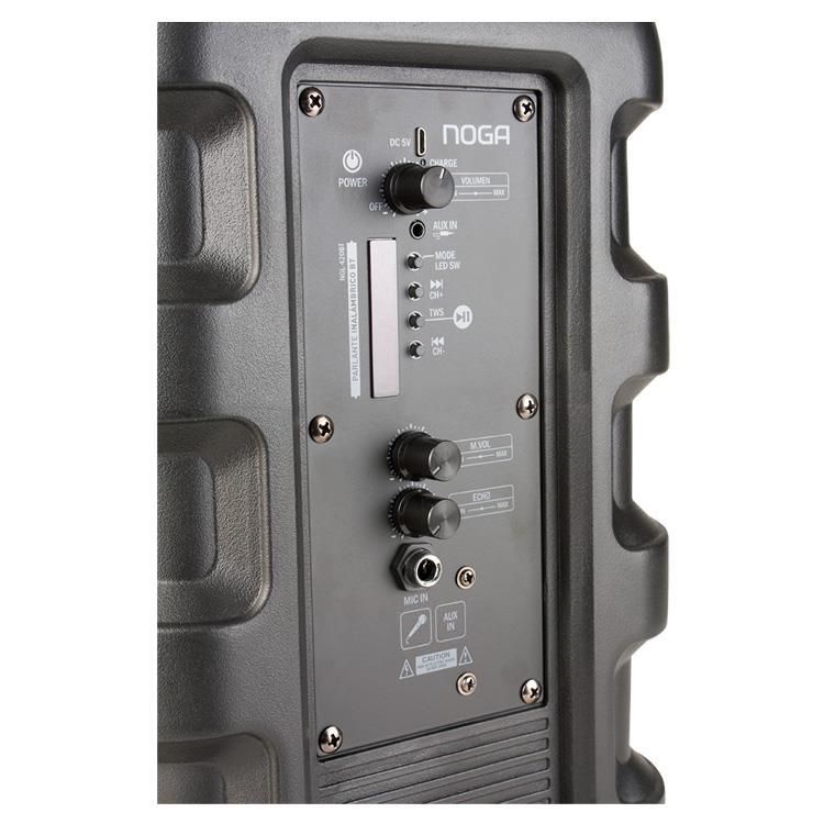 Parlante Bt 420 8" Multimedia Led Noga Karaoke - Imagen 4