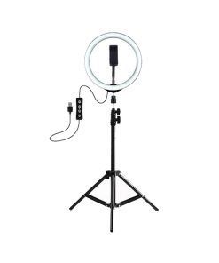 Aro Selfie 26cm Luz Calida/Fria + Tripode 2.1m Metal - Imagen 3