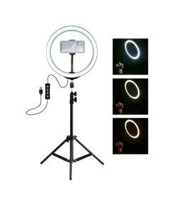 Aro Selfie 26cm Luz Calida/Fria + Tripode 2.1m Metal - Imagen 5