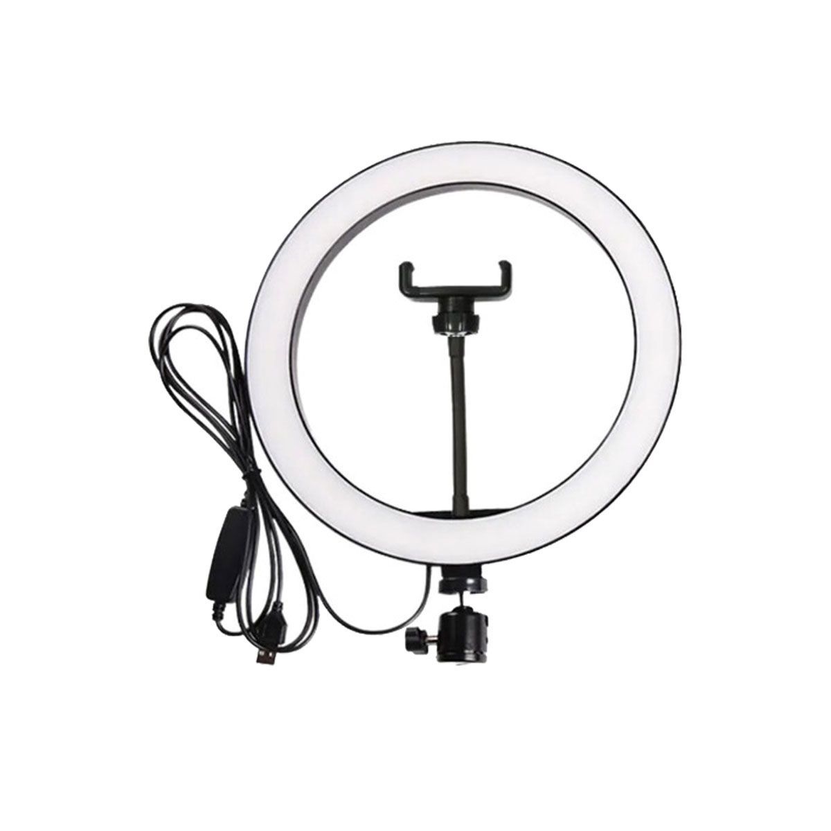 Aro Selfie 26cm Luz Calida/Fria + Tripode 2.1m Metal