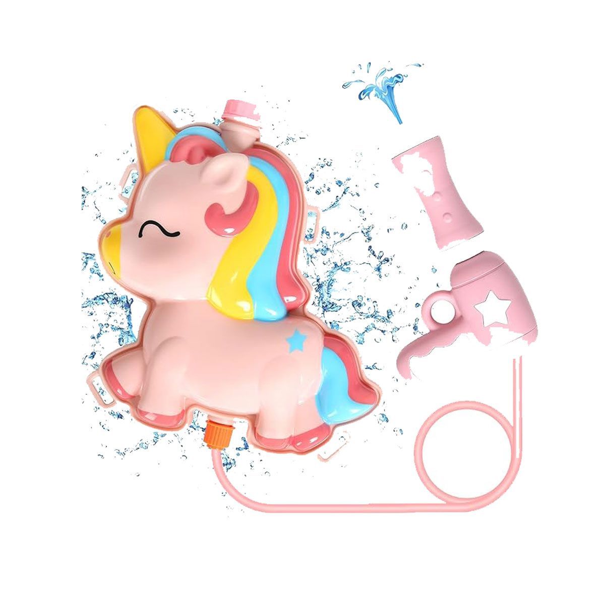 Mochila De Agua Muñeco Unicornio Con Pistola 8643 Base-X Splash
