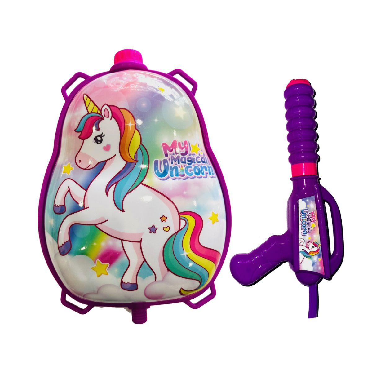Mochila De Agua Con Pistola Unicornio Base-X Splash 8555