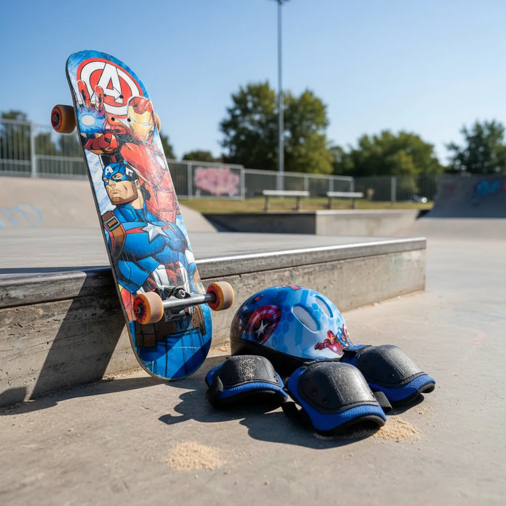 Set Skate Avengers 70 X 20 Cm Marvel Kit Seguridad 12006