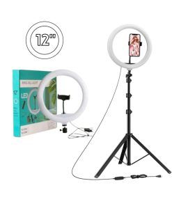 Alternative view of Aro Selfie 31cm 12 pulg Luz RGB + Calida/Fria + Tripode 2.1m Metal