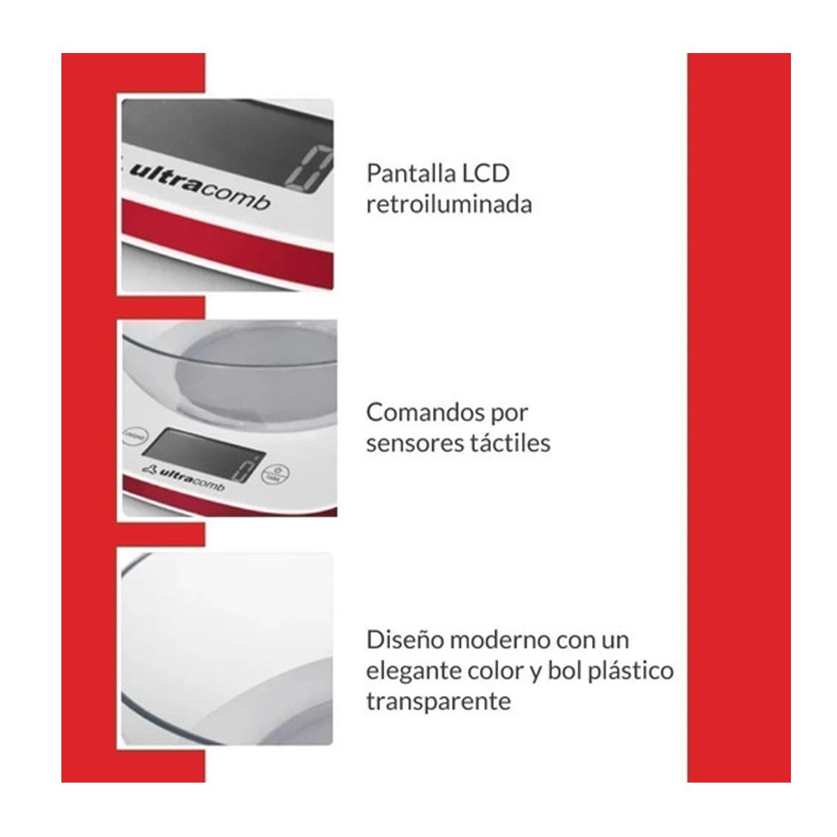 Balanza De Cocina Con Bowl Bl 6002 Ultracomb - Imagen 3