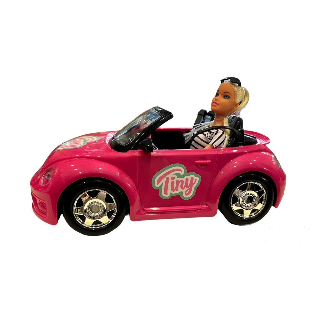 Muñeca Tiny Fantasy Y Su Auto New Beetle Descapotable 35x21x20 54536 - Imagen 2