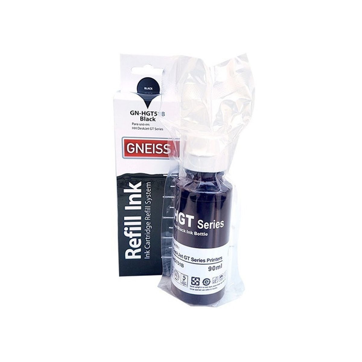 Botella Tinta Dosif Hp Gt 51 52 Black 90ml Gneiss
