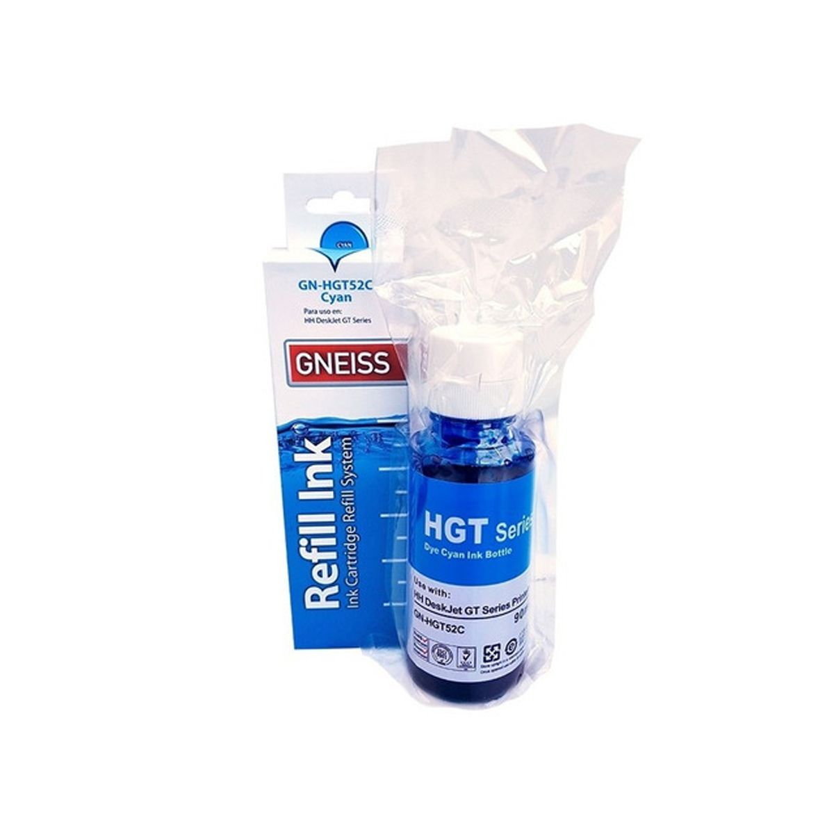 Pack X 4 Botellas Tinta Dosif Hp Gt 51 52 90ml Gneiss - Imagen 4