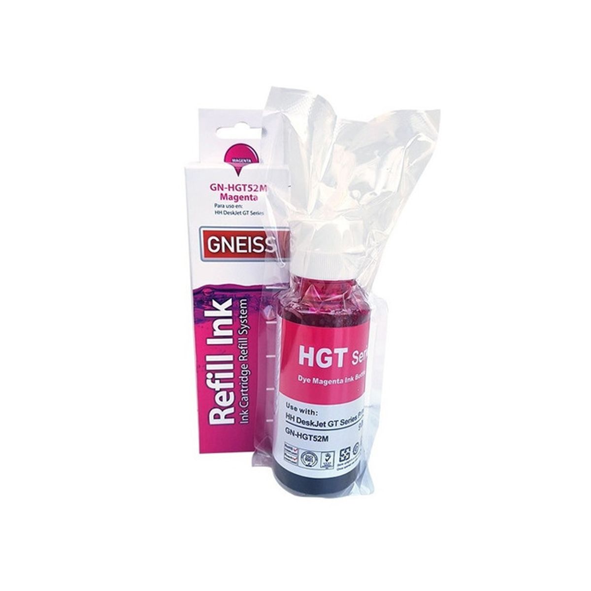 Pack X 4 Botellas Tinta Dosif Hp Gt 51 52 90ml Gneiss - Imagen 3