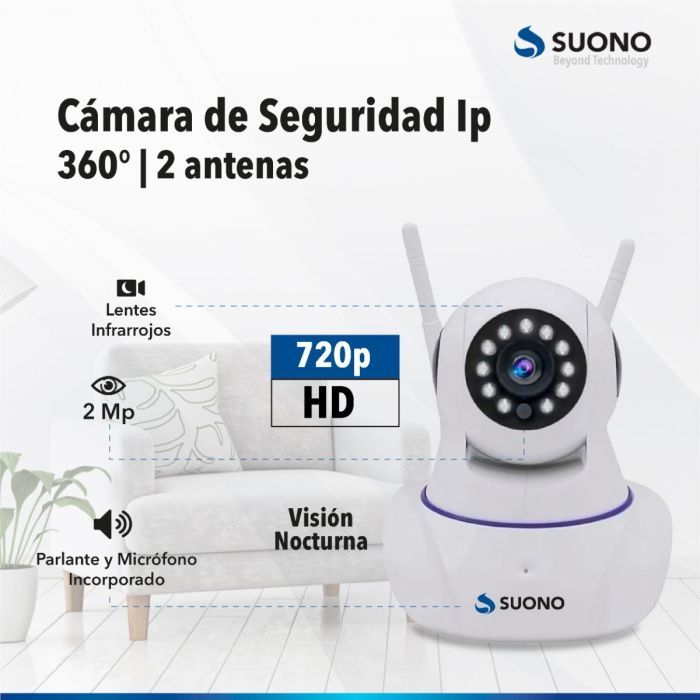 Camara Robótica Ip 2 Antenas Suono - Imagen 3