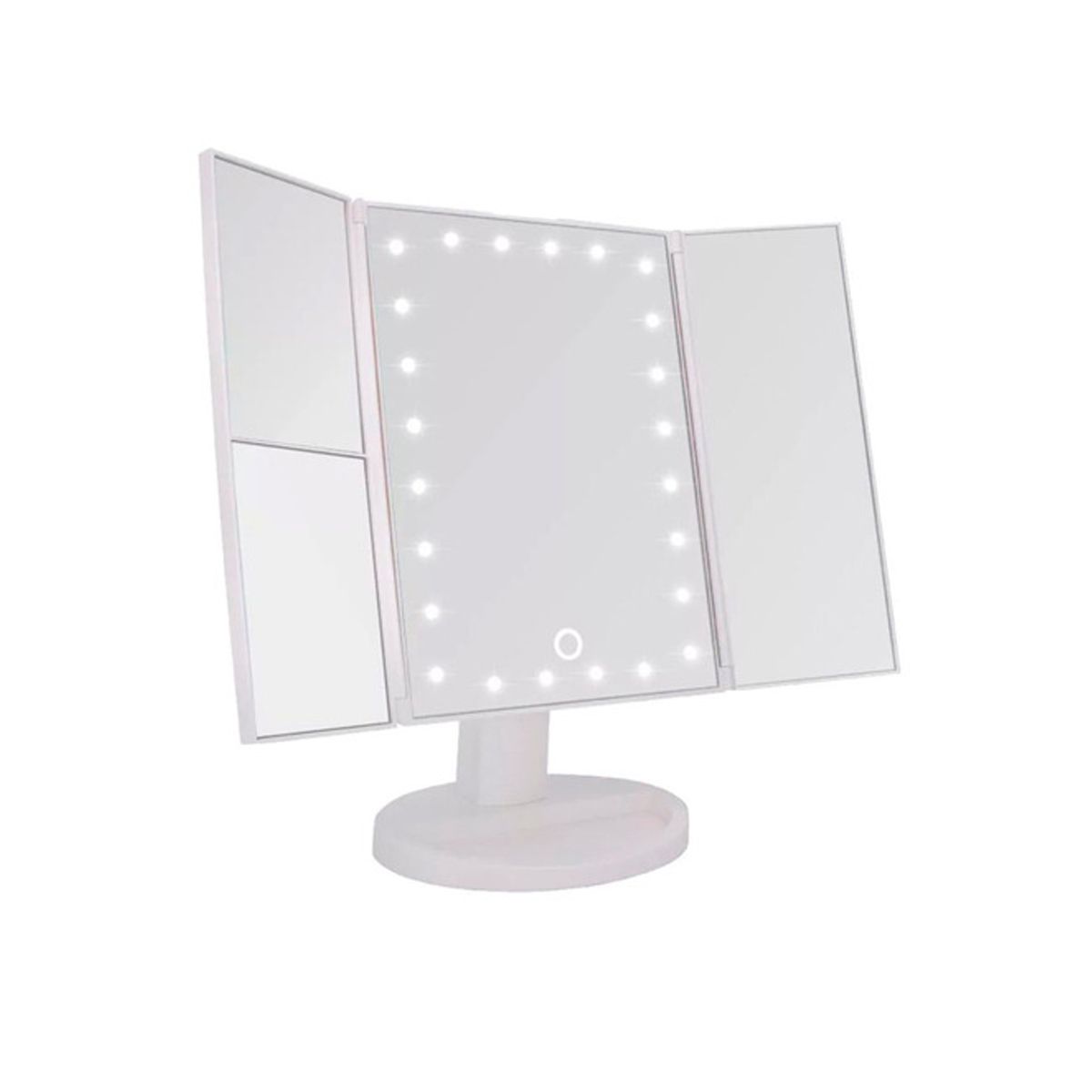 Espejo Rectangular Con Luz Led Y Zoom Super Star Tactil