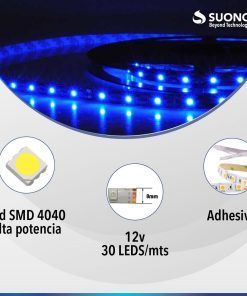 Tira Led 5m Luz Azul Fija Con Transformador Sin Gtia Suono - Imagen 2