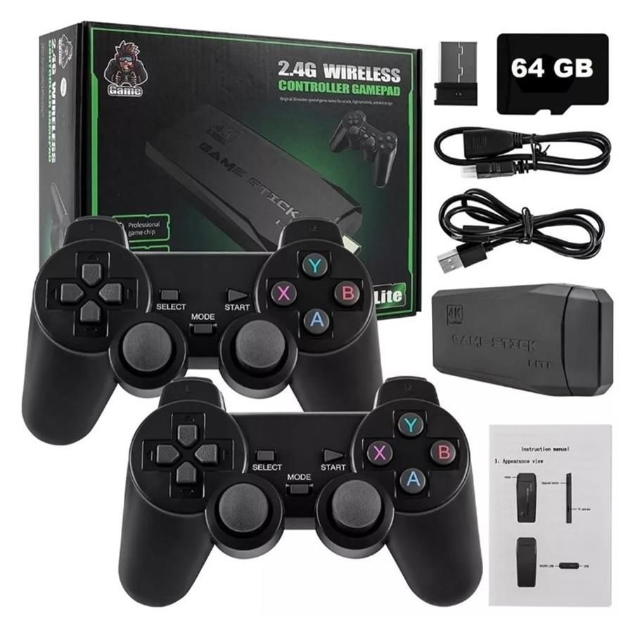 Consola Game Stick 4k con 2 Joysticks Inalámbricos