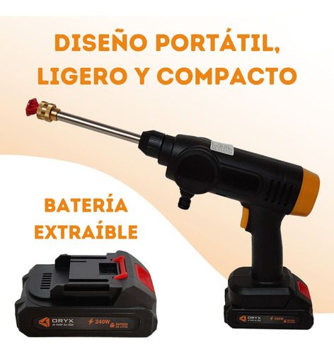 Hidrolavadora Portatil A Bateria 240w - Imagen 2