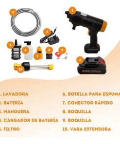 Hidrolavadora Portatil A Bateria 240w - Imagen 3