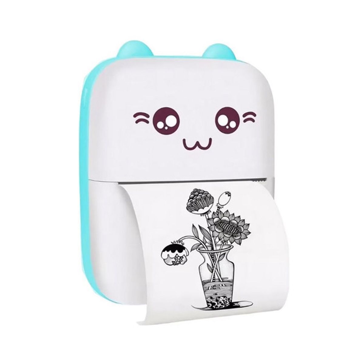 Mini Impresora Termica Bluetooth Recargable Celeste