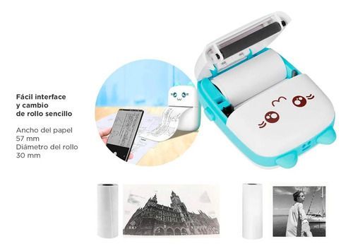 Mini Impresora Termica Bluetooth Recargable Rosa - Imagen 8
