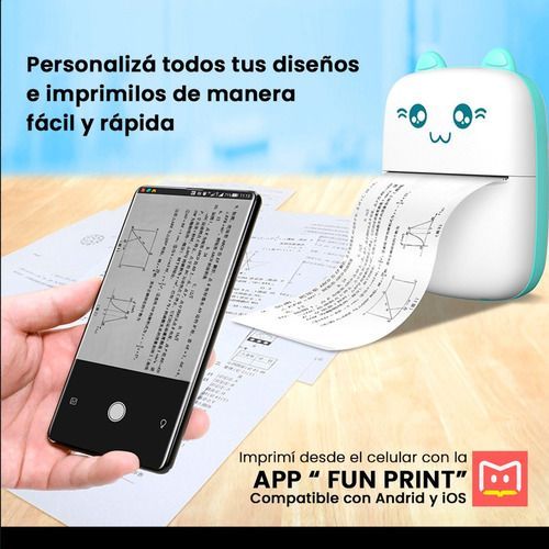 Mini Impresora Termica Bluetooth Recargable Rosa - Imagen 7