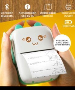 Mini Impresora Termica Bluetooth Recargable Rosa - Imagen 6
