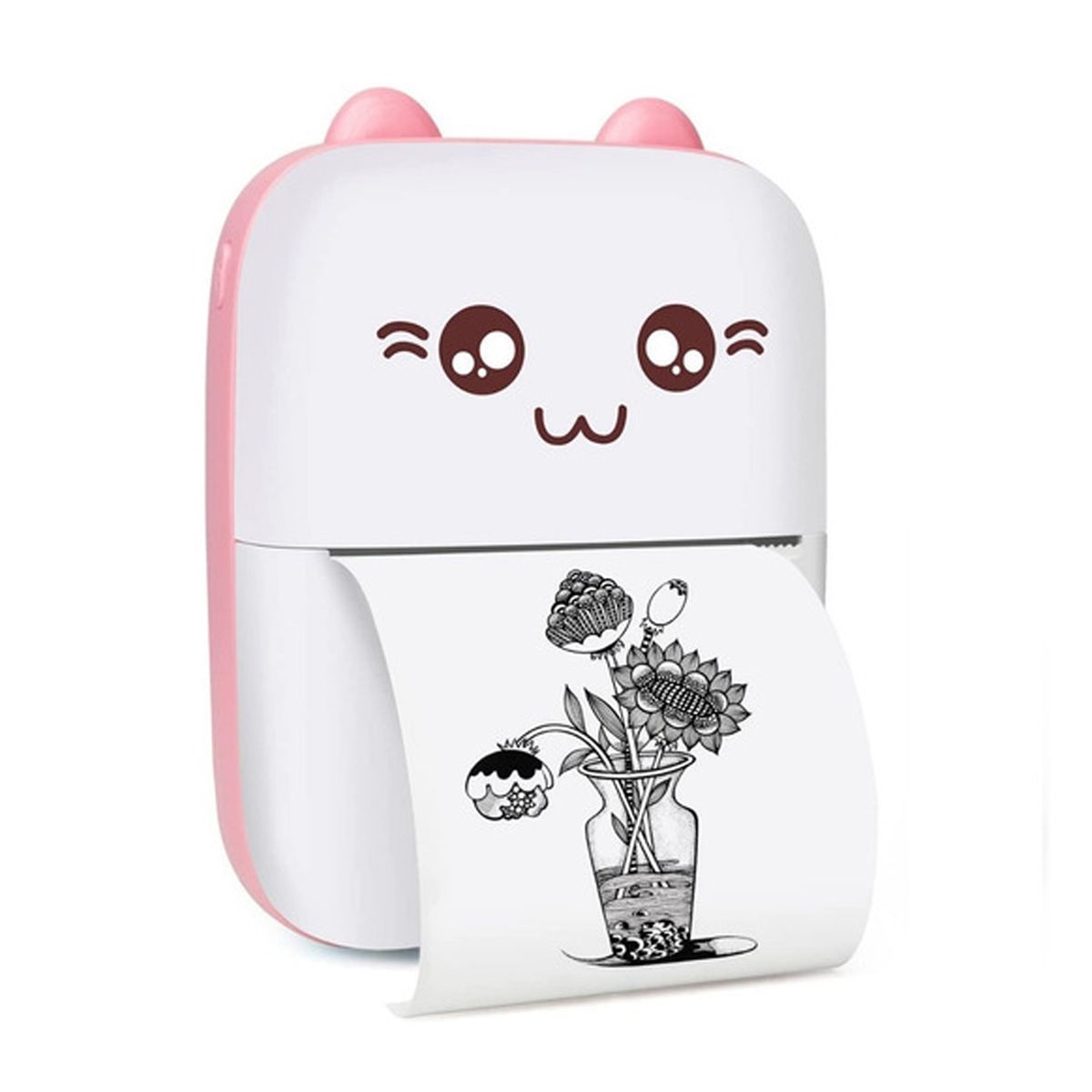 Mini Impresora Termica Bluetooth Recargable Rosa