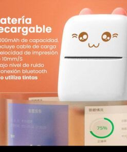 Mini Impresora Termica Bluetooth Recargable Rosa - Imagen 4