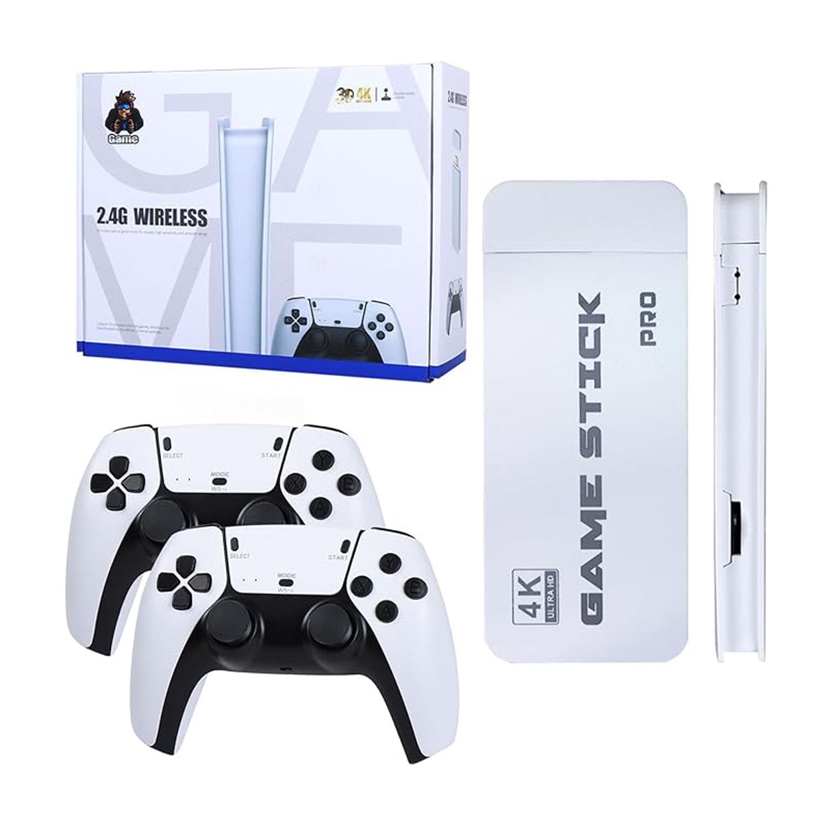 Consola Video Juegos Hdmi 2 joystick Inalambricos 2.4g 4k 3d Sticker Pro