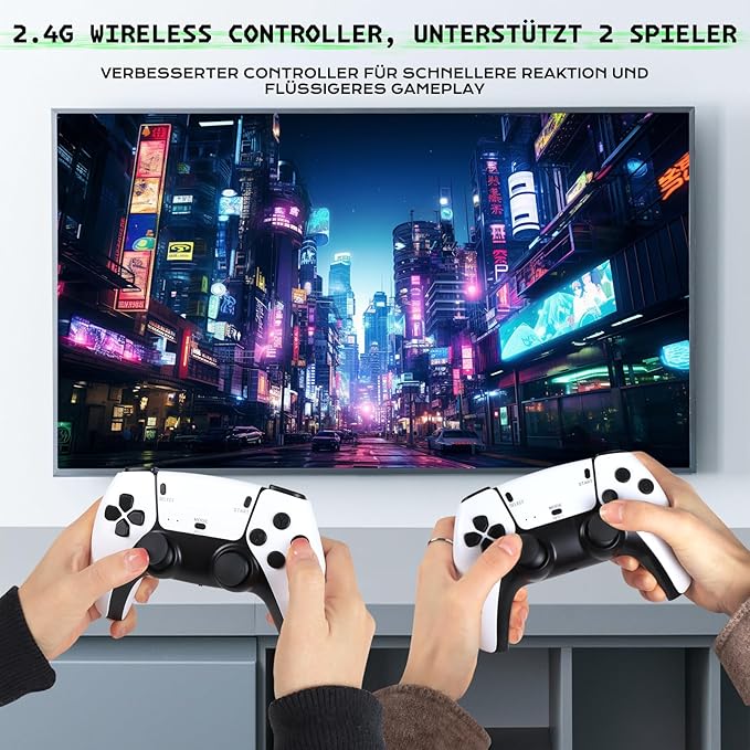 Consola Video Juegos Hdmi 2 joystick Inalambricos 2.4g 4k 3d Sticker Pro - Imagen 5