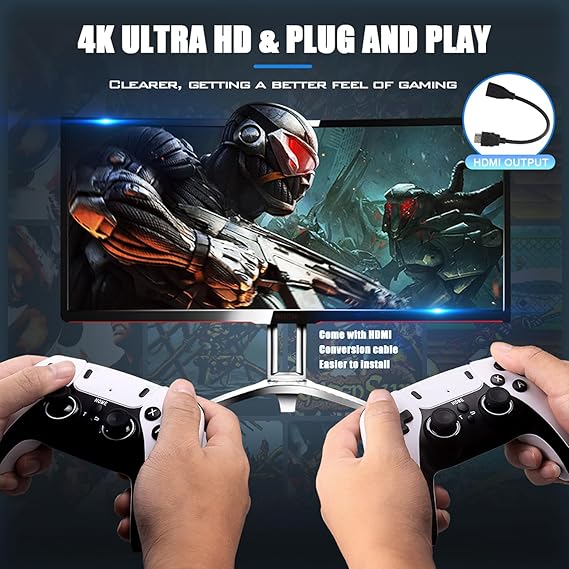 Consola Video Juegos Hdmi 2 joystick Inalambricos 2.4g 4k 3d Sticker Pro - Imagen 4