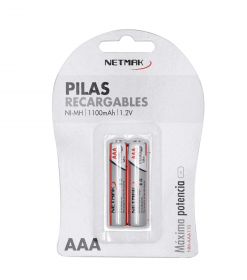 Pila Recargable Aaa 1100 X 2 Unid Netmak