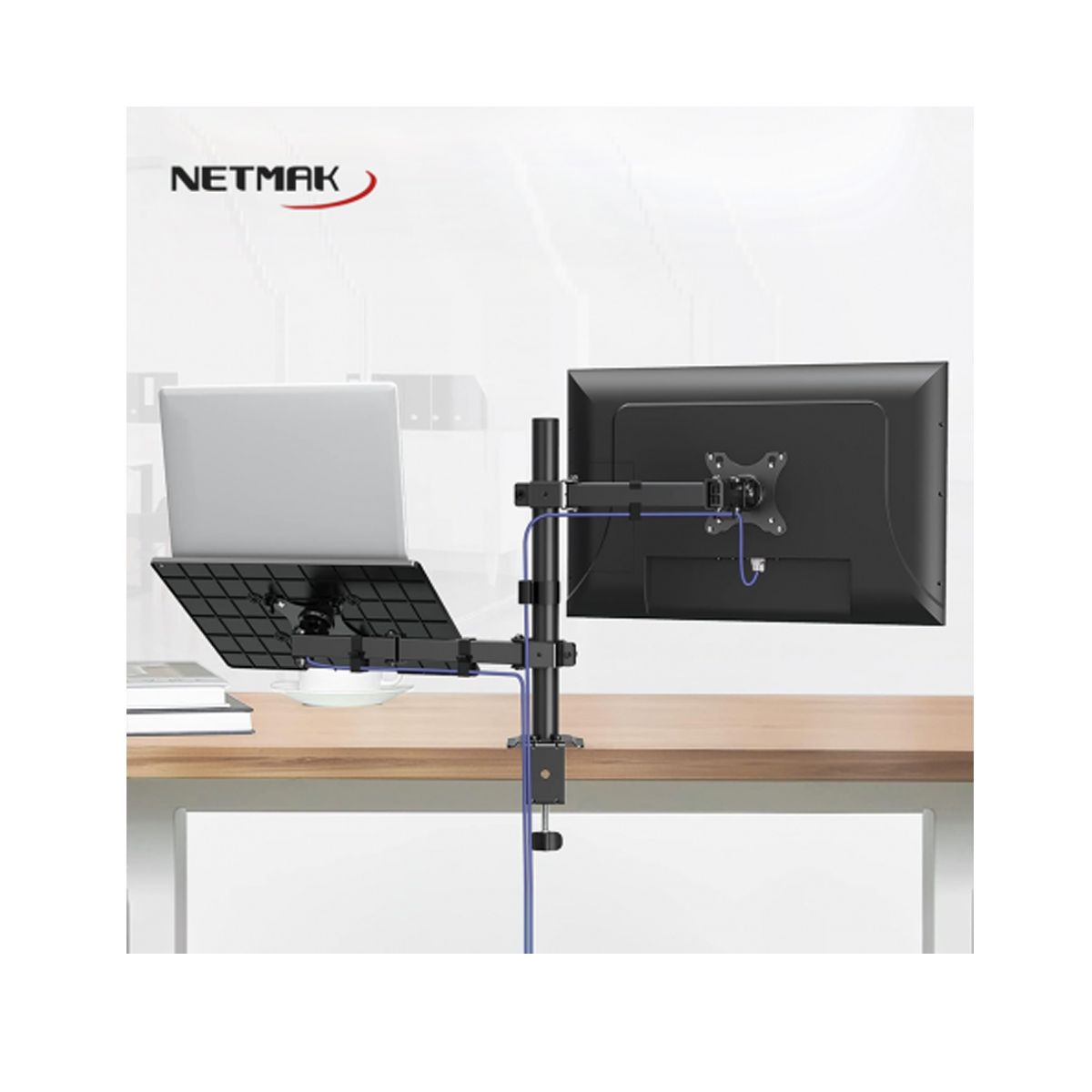 Soporte Articulado Para Monitor 13" A 32" Y Notebook Hasta 17" St26 Netmak - Imagen 2