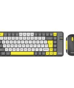 Combo Mini Teclado + Mouse Inalambrico Y Bluetooth Q20 Amarillo Noga