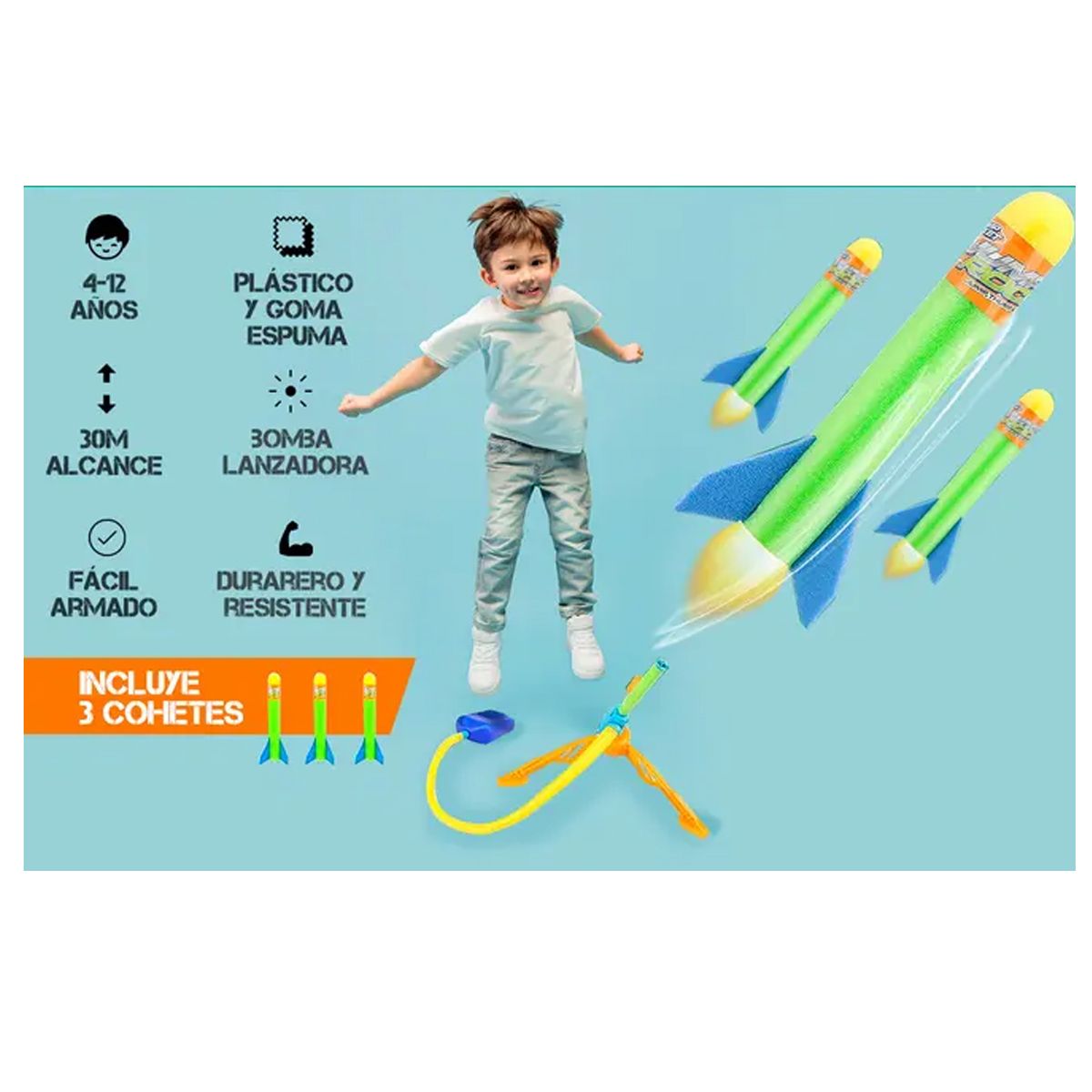 Lanza Cochetes Con Luces Fun Play 28x23x8cm 55335 - Imagen 3