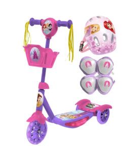 Monopatin Princesas Disney Con Luz Y Sonido + Kit De Proteccion 61x60x16 12236 - Imagen 2