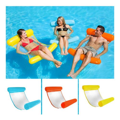 Reposera Inflable Flotante Colores Varios 1.2m