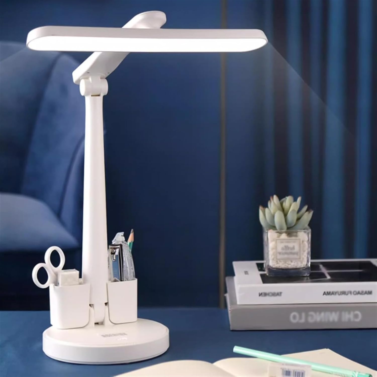 Lampara Led Escritorio Tactil 81032 Plegable Con Brazo Y Lapicero
