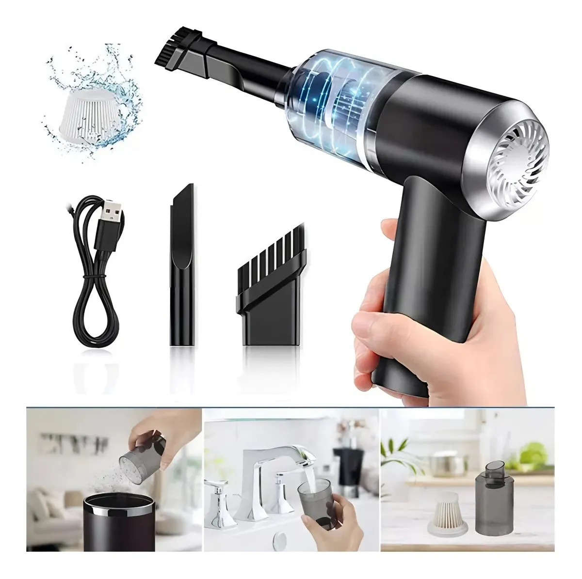 Aspiradora Mini Portátil Inalámbrica - Imagen 4