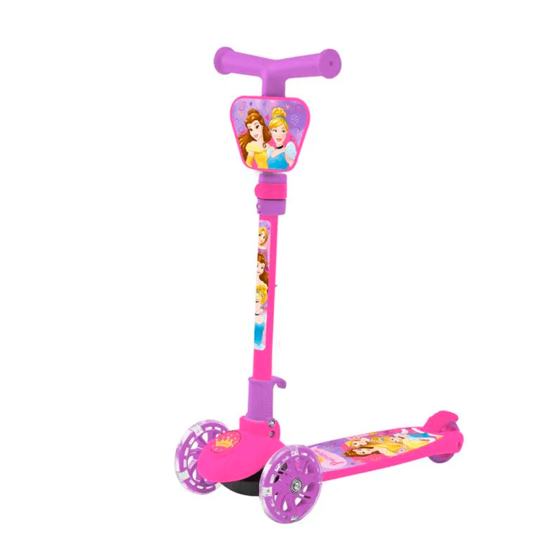 Monopatin Princesas Con Kit De Seguridad Disney 3 Ruedas Led 73 X 57 X 12 Cm - Imagen 3