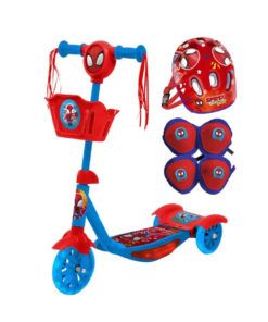 Monopatin Spiderman Disney Con Luz Y Sonido + Kit De Proteccion 61x60x16 12235 - Imagen 2